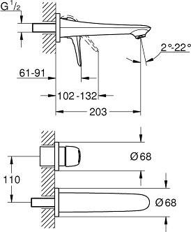 Смеситель для раковины Grohe Eurostyle new 19571LS3 белая луна