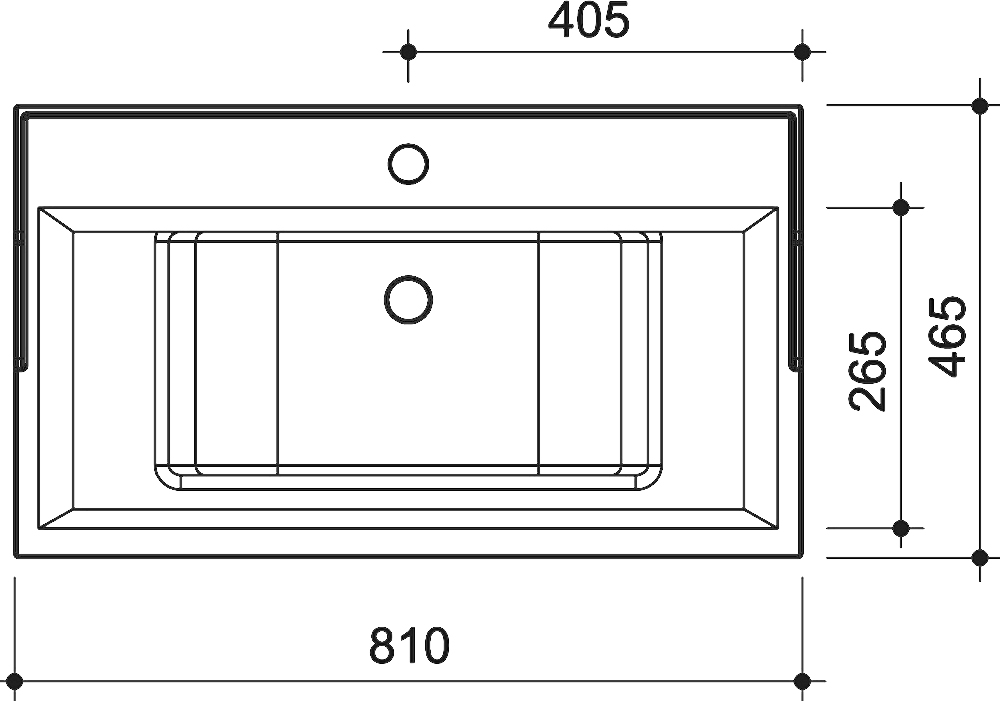 Раковина 81 см Caprigo Y-080B