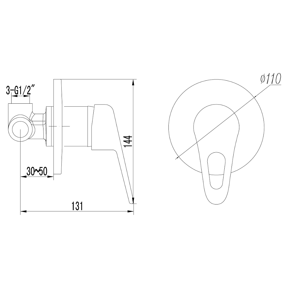 Смеситель для душа Lemark Luna LM4123C хром