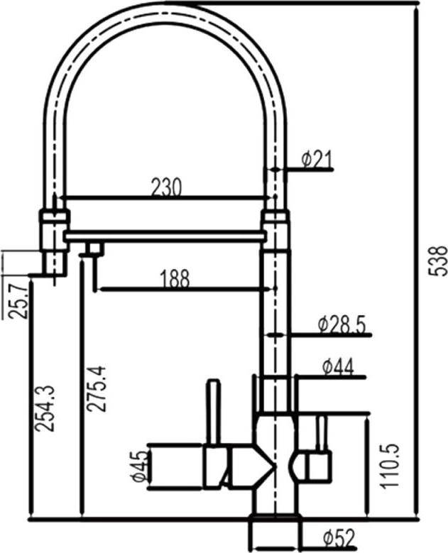 Смеситель для кухни с гибким изливом Gappo G4399-5