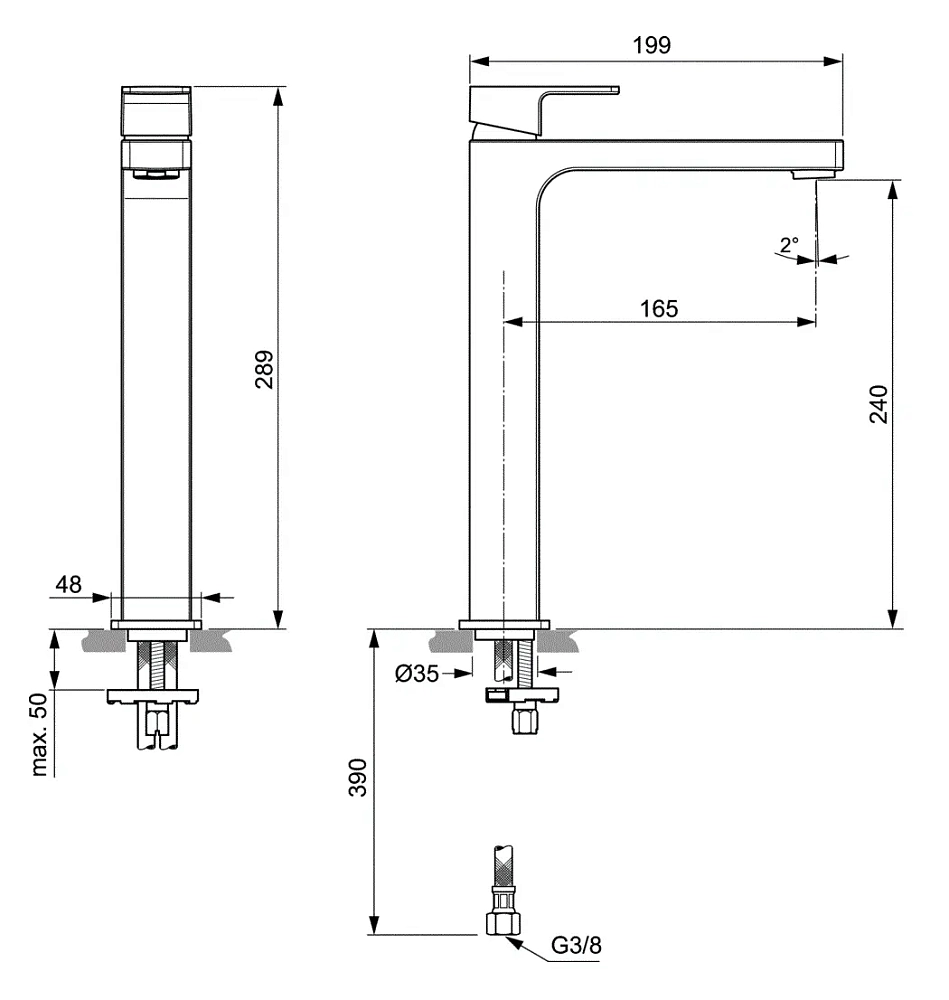 Смеситель для раковины Ideal Standard Edge A7114AA хром