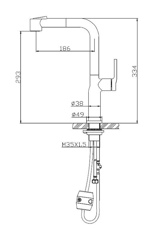 Смеситель для кухни BelBagno BB-LAM60-IN, сатин