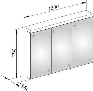 Шкаф-зеркало Keuco Royal Reflex 24205171301 130 см