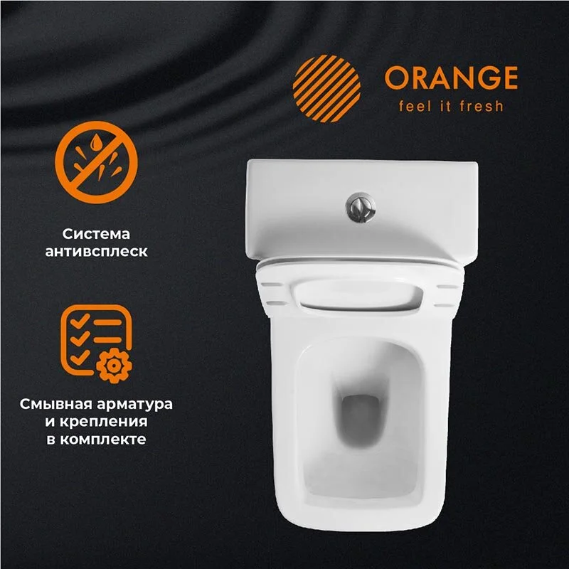 Напольный унитаз Orange, крышка микролифт, белый, C06-000w