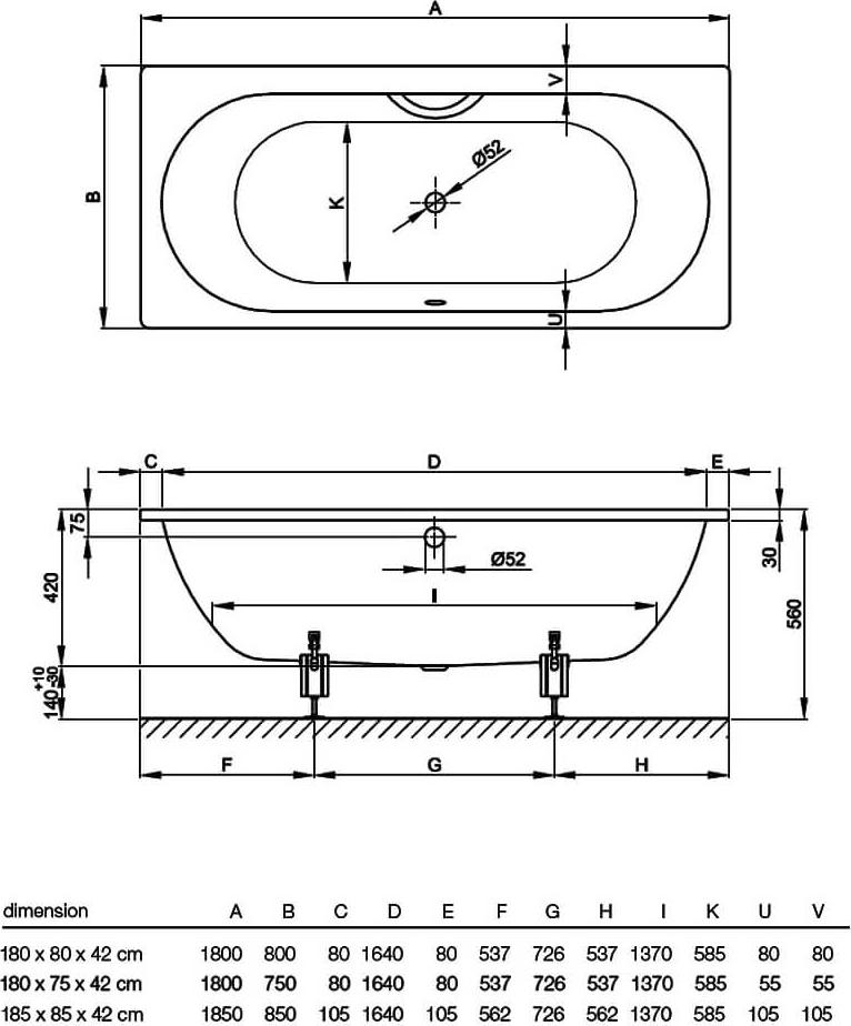 Стальная ванна Bette Starlet 180x80 1630-000 PLUS с грязеотталкивающим покрытием