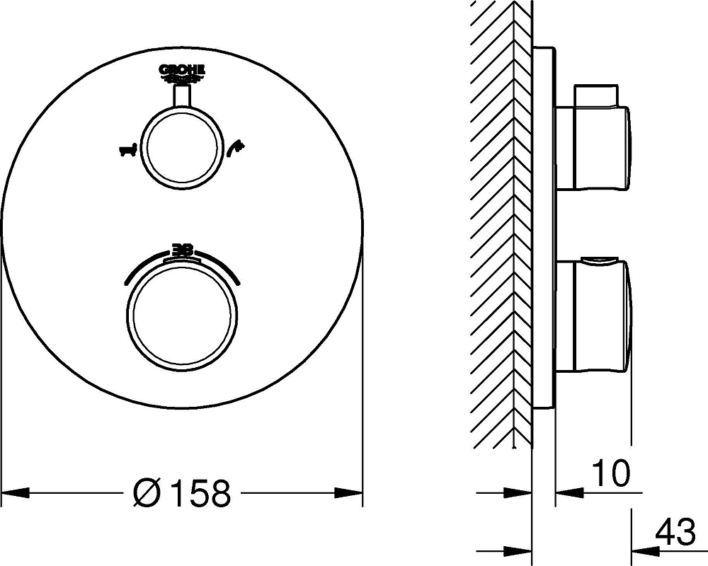 Термостат для ванны Grohe Grohtherm 24077000