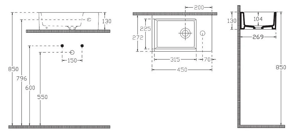 Раковина накладная Isvea Purita 10PL50045SV белый