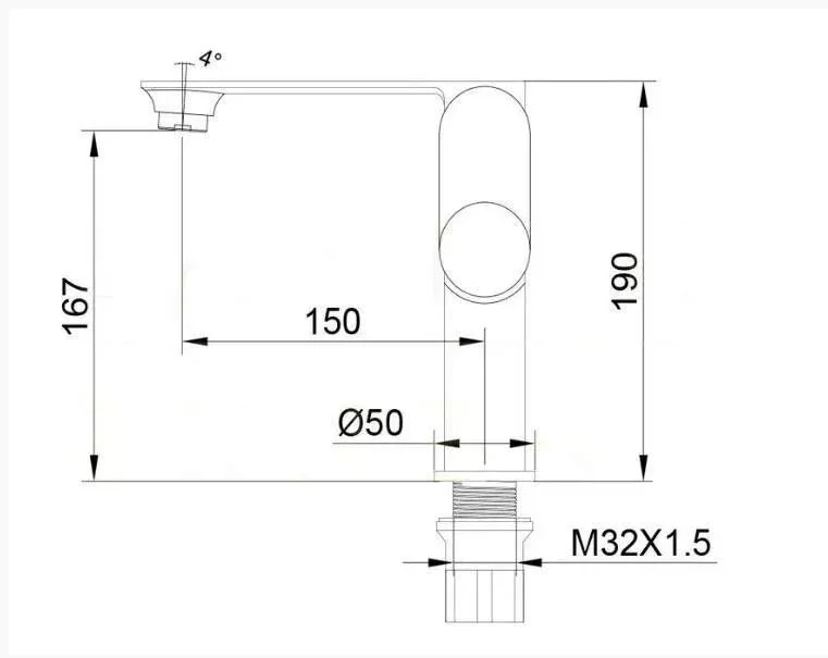 Смеситель для раковины Schein 8621BP черный