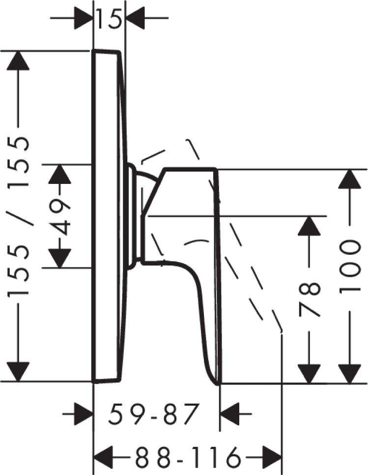 Смеситель для душа Hansgrohe Talis E Highflow 71768000, хром