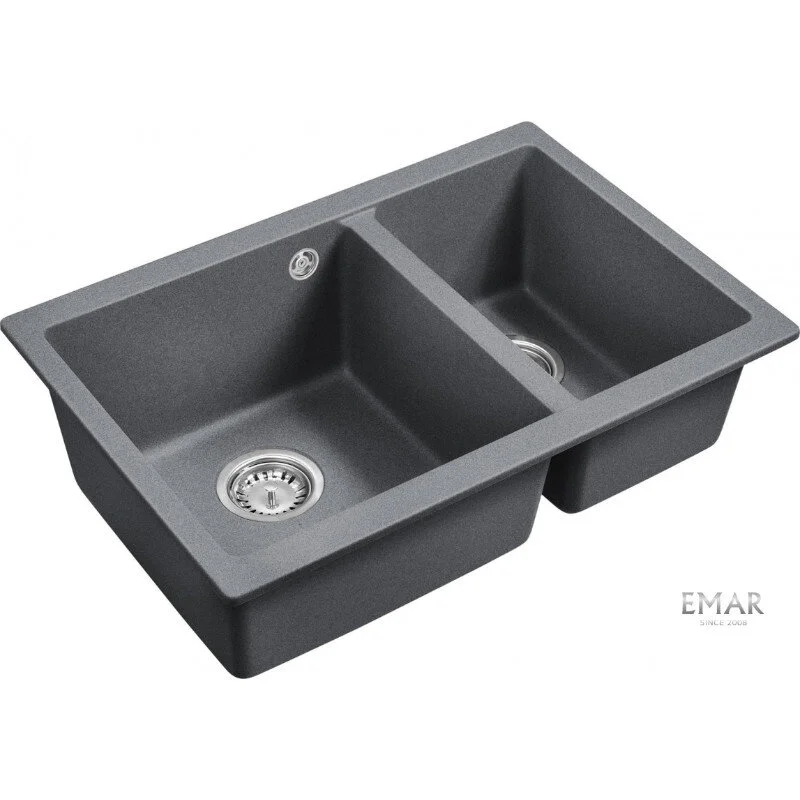 Кухонная мойка Emar Quartz EMQ-2665.PL Антрацит серый