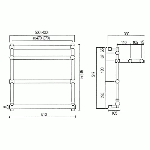 Полотенцесушитель электрический Margaroli Sole 5544703CRGOPC хром