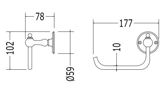 Держатель туалетной бумаги Devon&Devon Old Navy MIL610OT золото