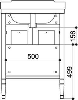 Тумба для комплекта Caprigo Альбион 60 BIANCO Antico