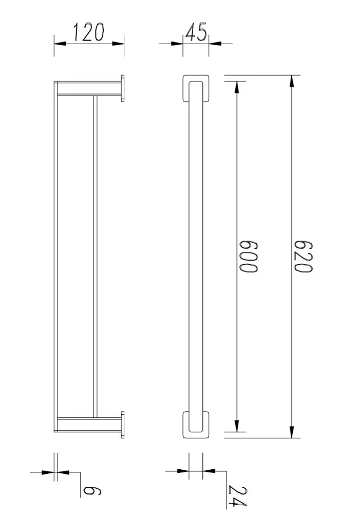 Полотенцедержатель Omnires Nelson NL80226CR хром