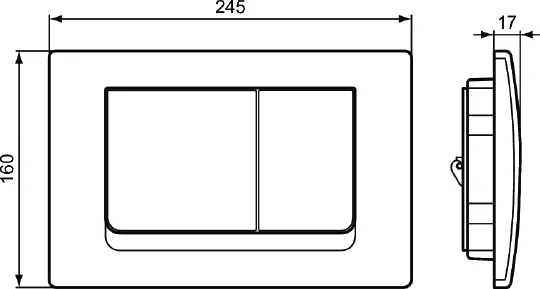 Комплект инсталляция с кнопкой смыва с подвесным унитазом Ideal Standard Tesi T387201 с сиденьем микролифт