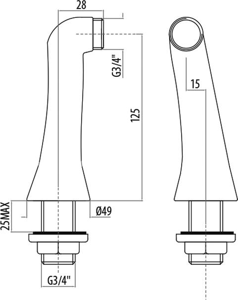 Ножки для смесителя Gattoni Accessori 1544/00V0br бронза