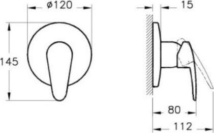 Смеситель для душа VitrA Dynamic S A42225EXP