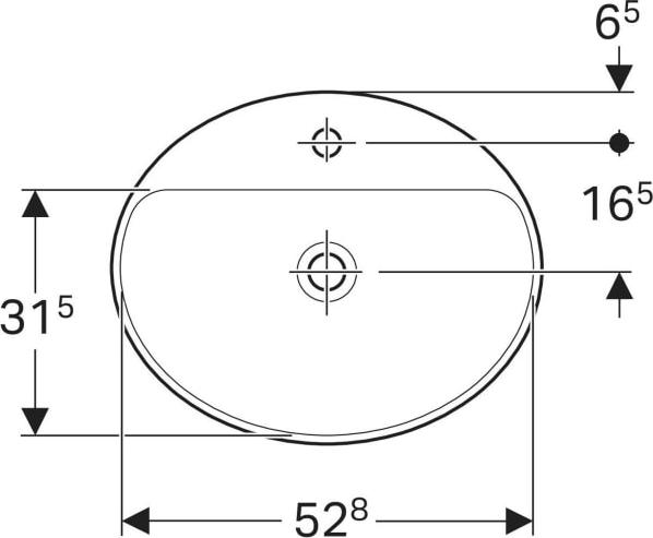 Раковина 55 см Geberit VariForm 500.722.01.2, белый