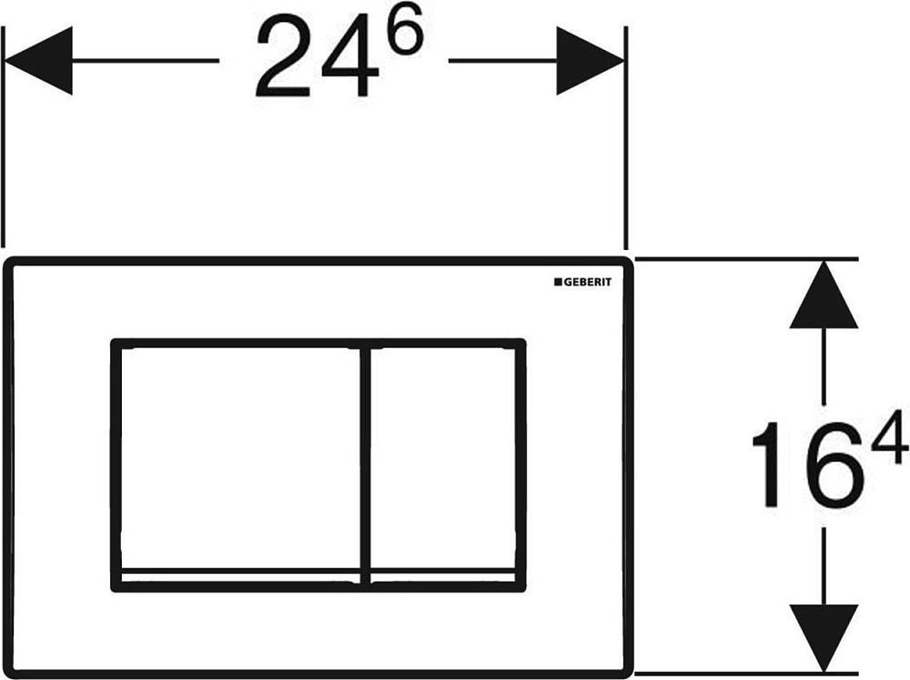 Кнопка смыва Geberit Delta 30 115.137.21.1, хром глянец