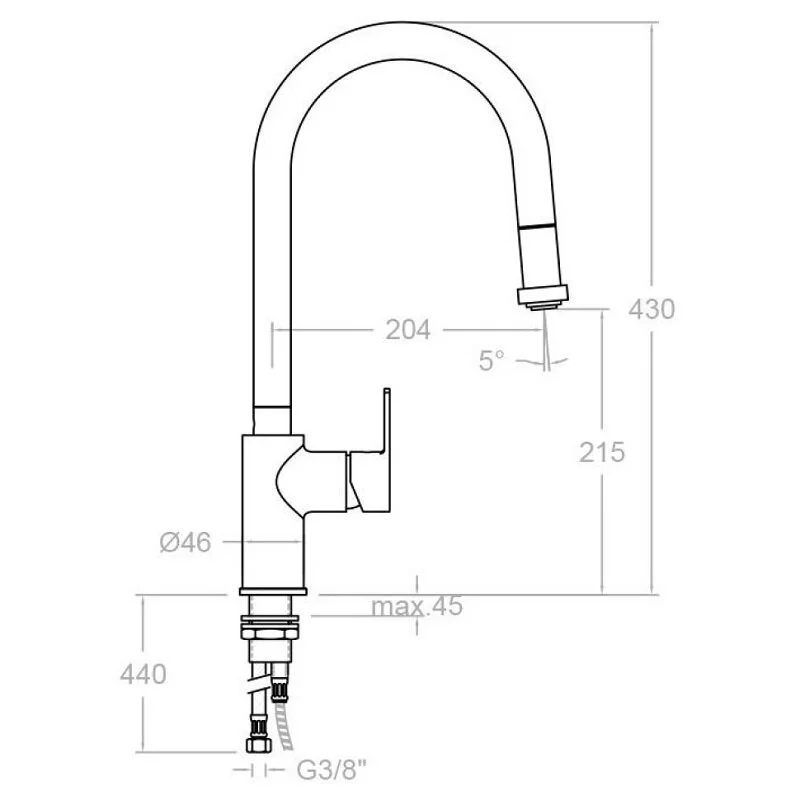 Смеситель для кухни Ramon Soler Rs-Q 937902V2 хром