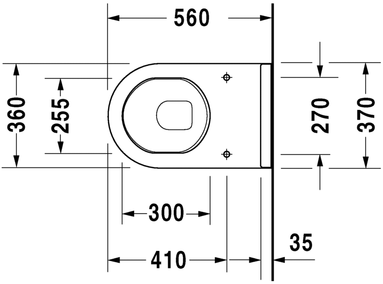 Чаша приставного унитаза Duravit Starck 3 012409000