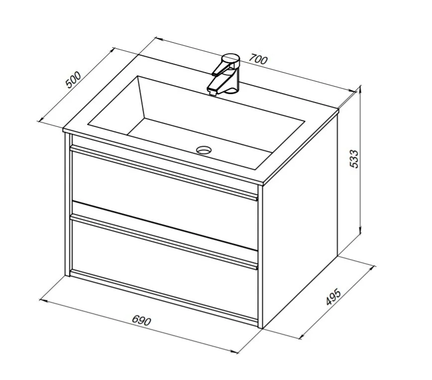 Мебельный гарнитур Aquanet Lino 00253911/00270159/00261671/00253914/AF330-10B коричневый