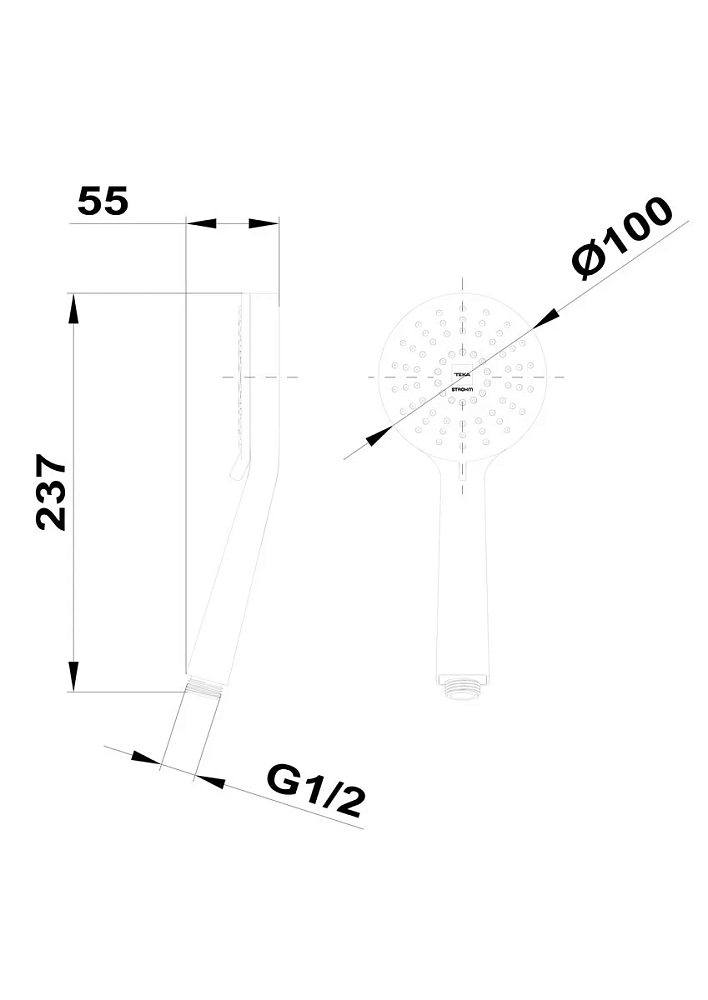 Душевая лейка Teka Ice 79.003.70.00 хром