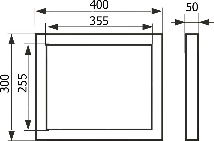 Настенный люк Evecs Ceramo Steel D4030 40х30