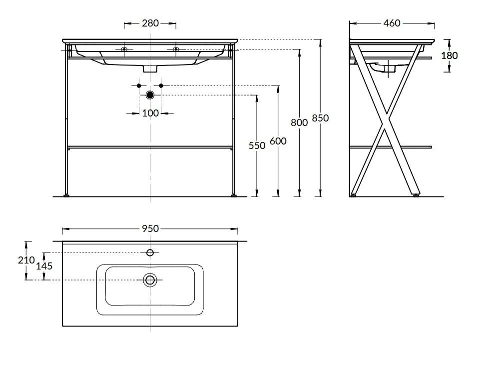 Тумба под раковину Kerama Marazzi Piano Next PIA.N.95.BLK черный