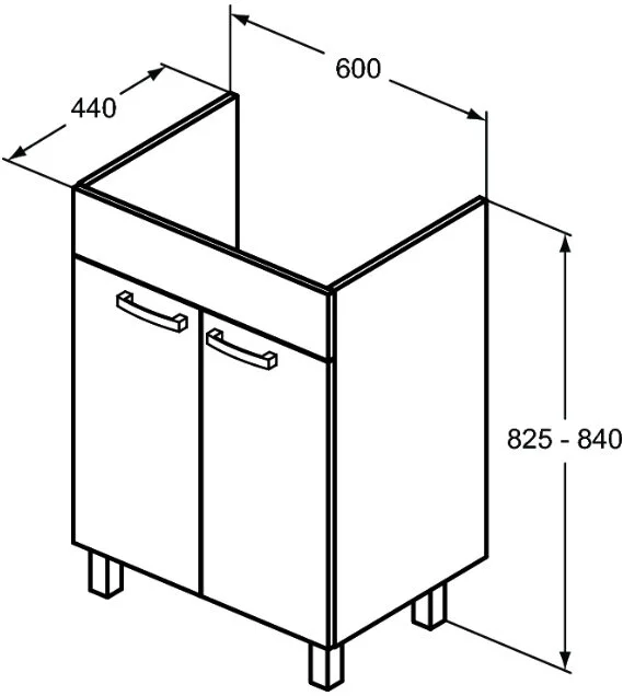 Тумба под раковину Ideal Standard Tempo E0567TI серый