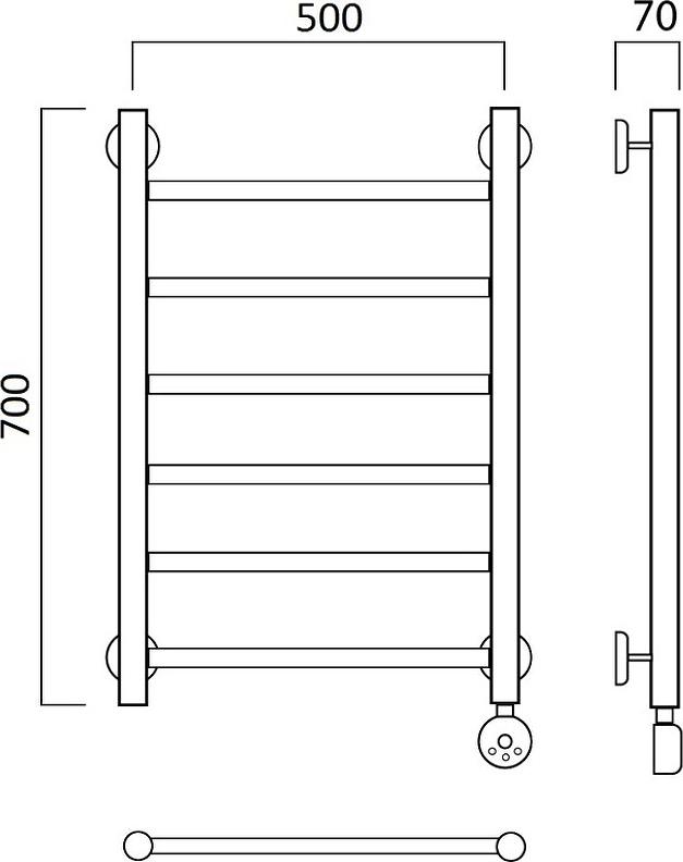 Полотенцесушитель электрический Aquanerzh Прямая 000-10A7050_R