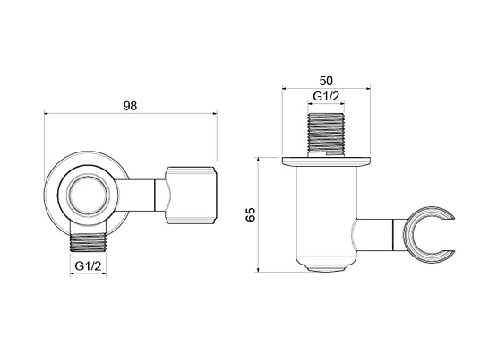 Шланговое подсоединение Aquatek Классик AQ2462PG золото