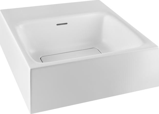 Раковина 42 см Gessi Rettangolo 37572#521, белый матовый