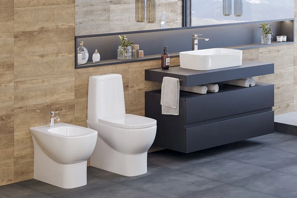 Напольный унитаз Sanita Luxe Infinity SL DM WC.CC/Infinity/2-DM/WHT.G/S1 безободковый с сиденьем Soft Close, белый