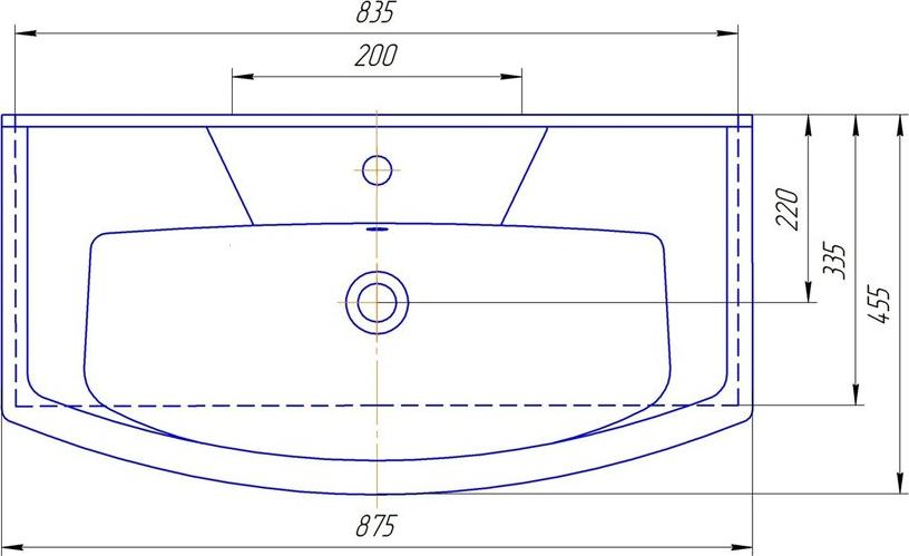 Раковина Corozo Элеганс 85 SD-00000505, белый