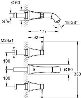 Смеситель для раковины Grohe Grandera 20414IG0