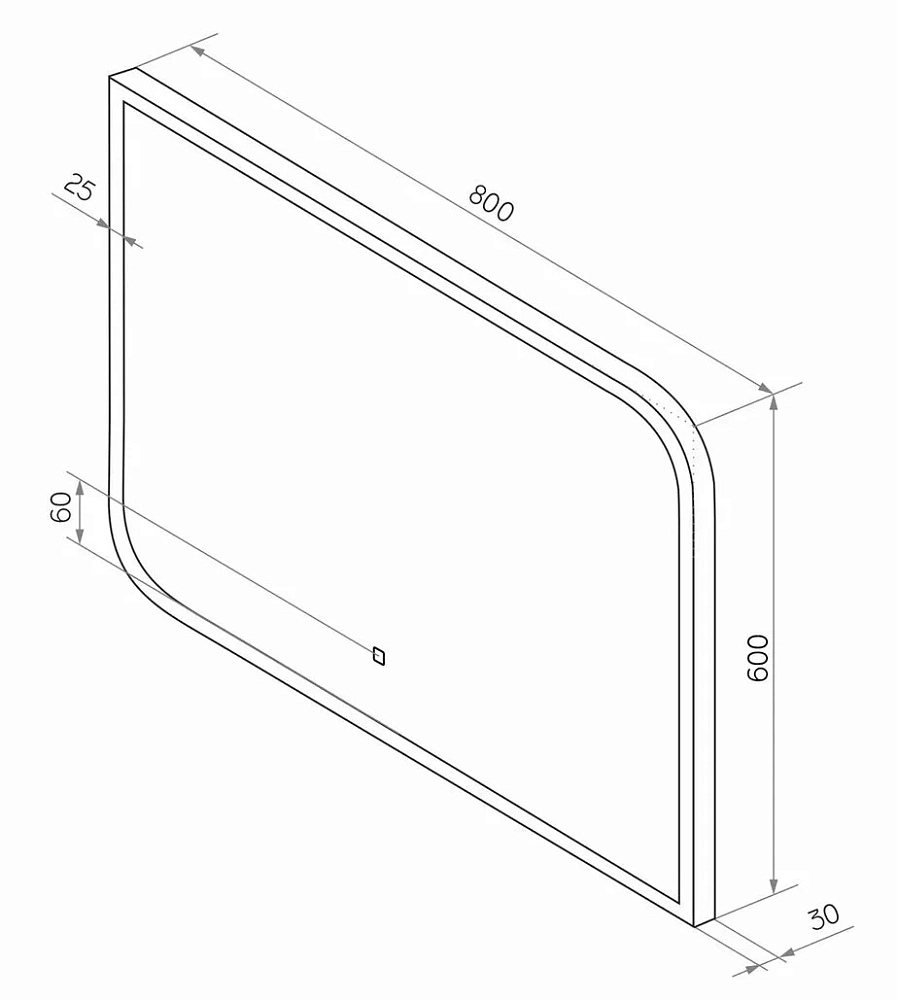 Зеркало Sintesi Sky SIN-SPEC-SKY-80 белый