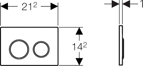 Кнопка смыва Geberit Omega 20 115.085.KH.1 хром глянец