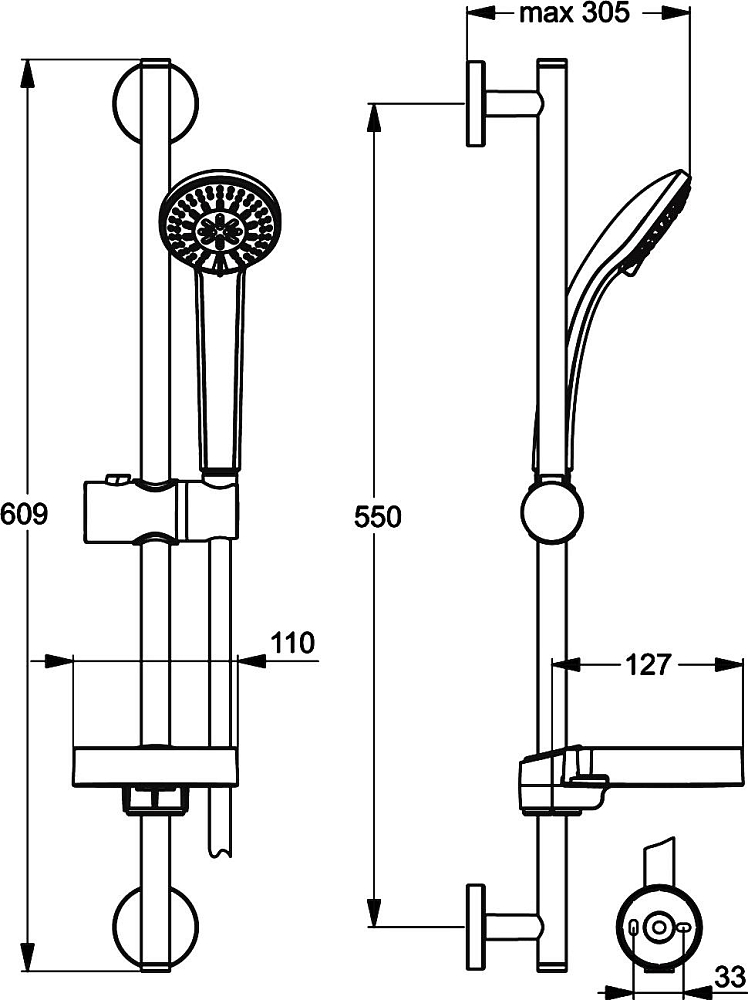 Душевой гарнитур Ideal Standard IdealRain B9503AA