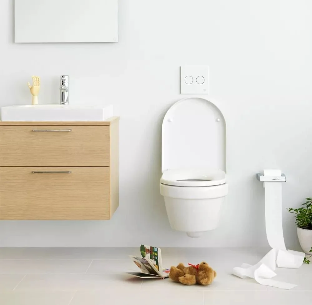 Инсталляция Geberit с безободковым унитазом Gustavsberg Hygienic Flush 5G84HR01, сиденье микролифт, комплект 399163