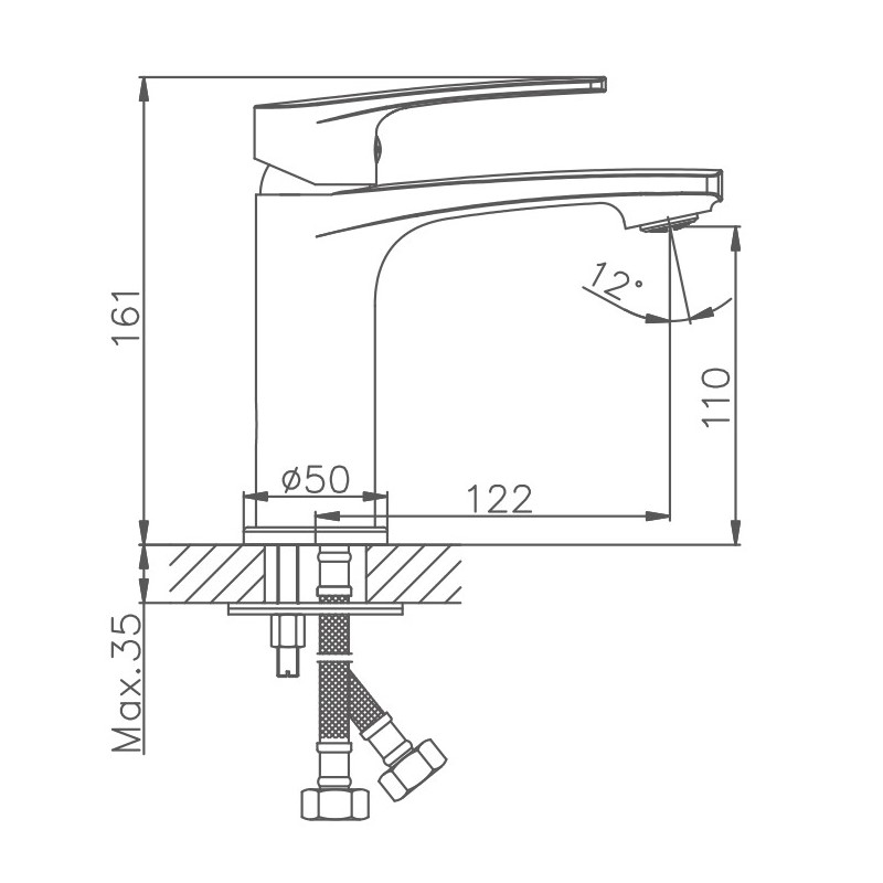 Смеситель для раковины Haiba HB10587 хром