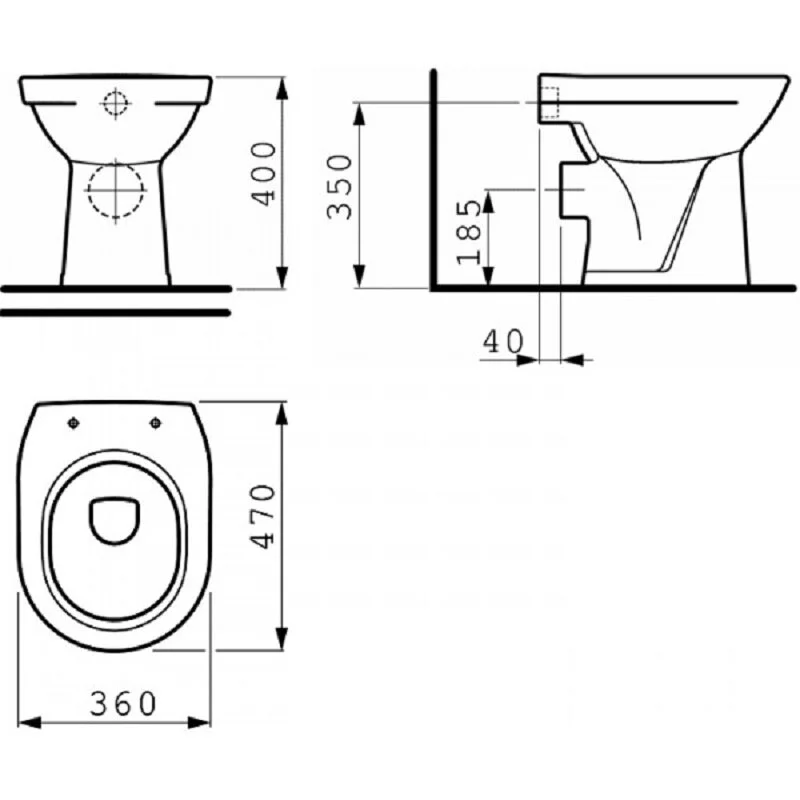 Напольный унитаз Laufen Pro белый, 8.2195.6.000.000.1