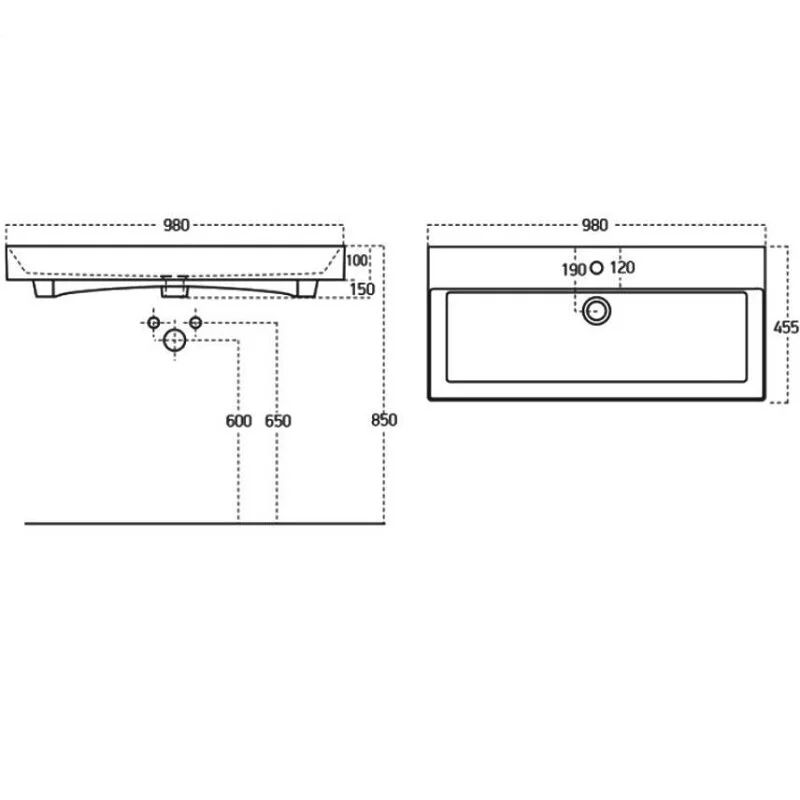 Раковина Sanovit Slim Synergy 322386 черный