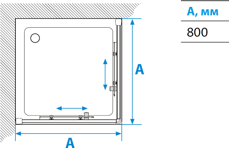 Душевой уголок Aquaton Ritsa 80x80 см 1AX008SSXX000