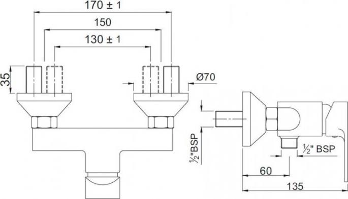 Смеситель для душа Jaquar Vignette Prime VGP-CHR-81149