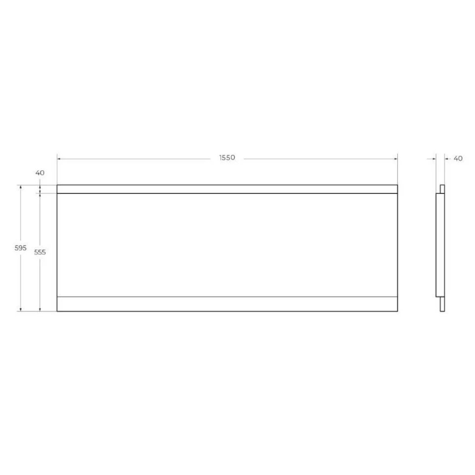 Фронтальная панель для ванны Cezares Eco ECO-155-F-SCR-W37, белый