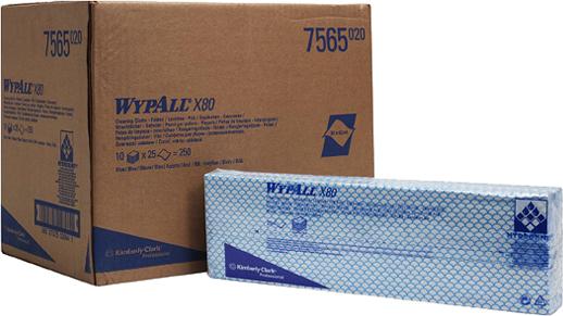 Материал протирочный Kimberly-Clark Wypall Х80 7565 салфетки (Блок: 1 уп. по 25 шт.)