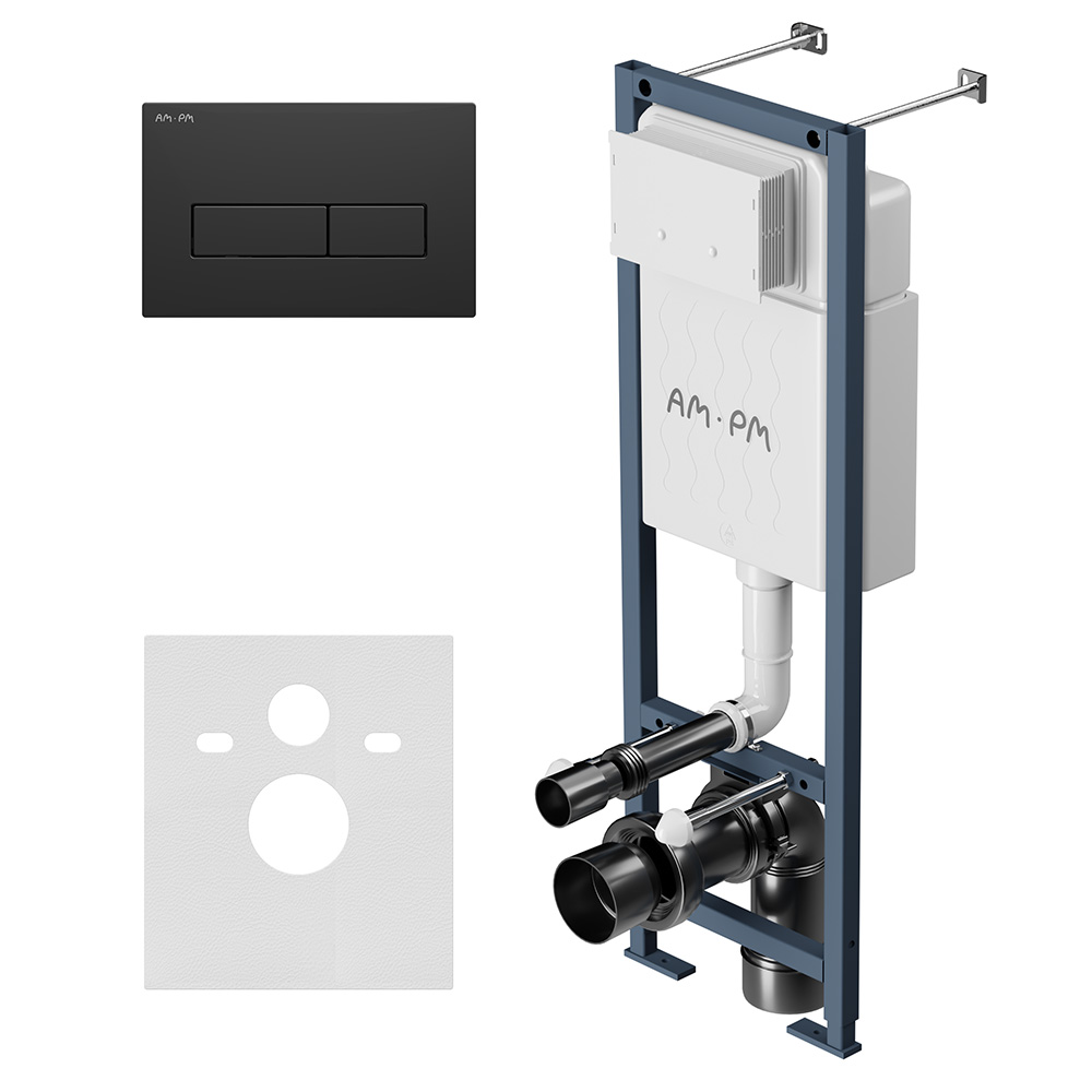 Инсталлция для унитаза Am.Pm ErgoFit I012711.0338 с клавишей смыва черный