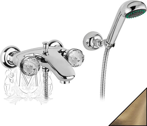 Смеситель Migliore Axo Swarovski ML.AXO-602F Br для ванны с душем