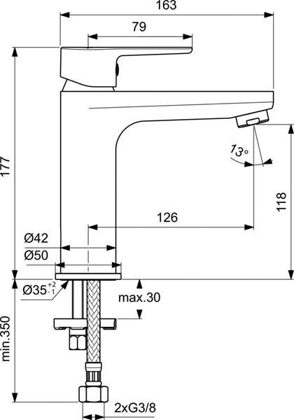 Смеситель для раковины Ideal Standard Cerafine O BC554AA, хром